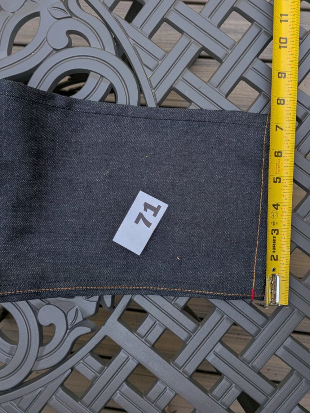 Gustin Selvedge Denim Jeans Men's Size 34 Slim, Inseam 34.25 Inches. - Picture 12 of 13